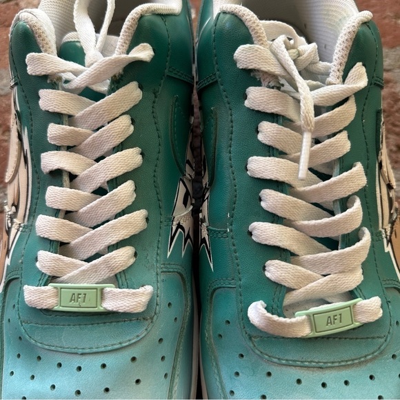Custom NFL Philadelphia Eagles Air Force 1 Super Bowl Football Shoes men sz 12.5 - Picture 3 of 15